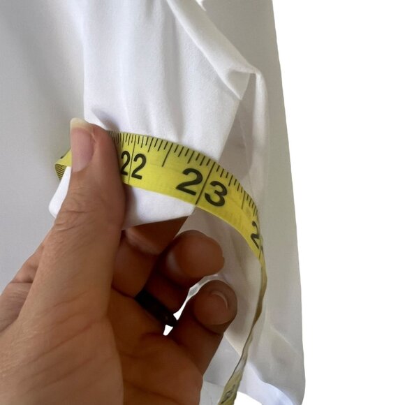 CAbi White Indulge Long Sleeve Surplice Layered Top Small - Picture 6 of 9